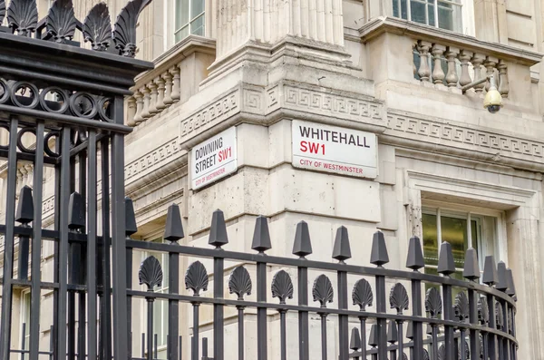 Downing Street işareti, Londra — Stok fotoğraf