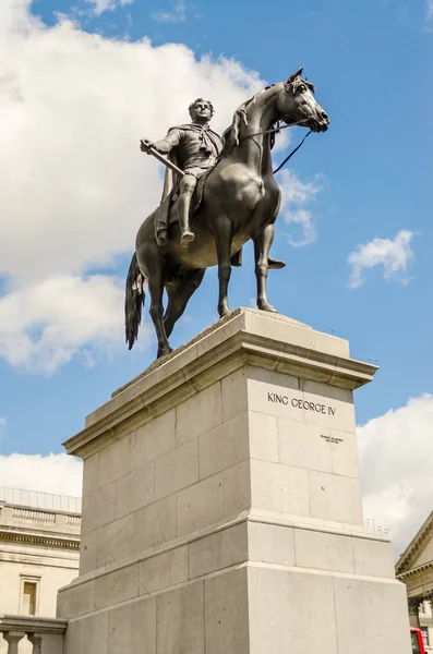 Monumento a Re Giorgio IV in Trafalgar Square, Londra — Foto Stock