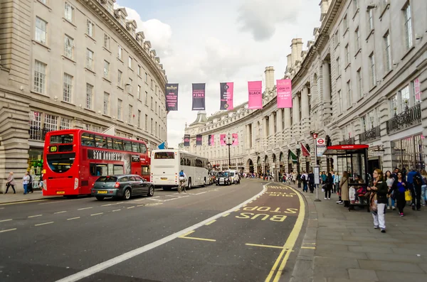 Regent Street w Londynie, Wielka Brytania — Zdjęcie stockowe