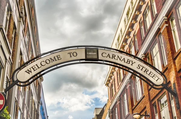 Carnaby 거리 서명, 런던, 영국 — 스톡 사진