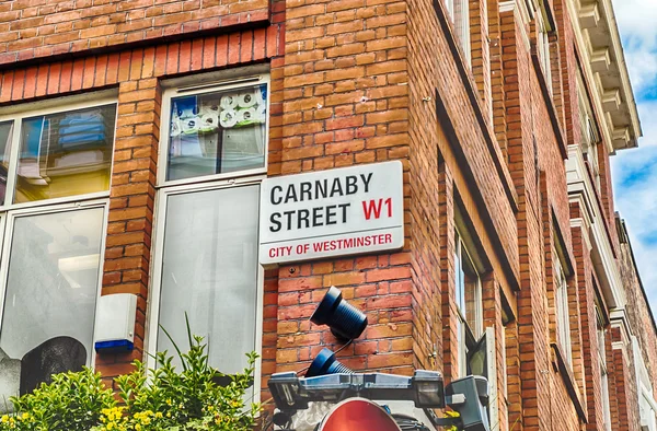 Carnaby Street Sign, London, Uk — Stockfoto