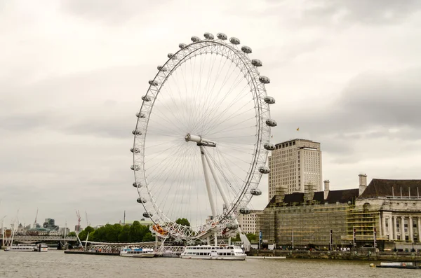 London eye panoramautsikt över hjulet — Stockfoto