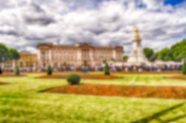 Buckingham Sarayı, Londra'nın arka plan. Kasıtlı olarak bulanık