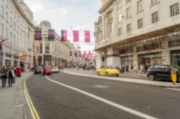 Tło Regent Street w Londynie. Celowo zamazane — Zdjęcie stockowe