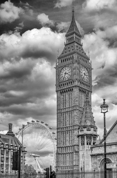 Big Ben, Parlamento, Londra evleri — Stok fotoğraf