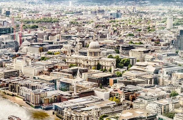 Luchtfoto uitzicht op St Paul kathedraal, Londen — Stockfoto