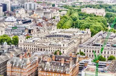 Hm gelir ve gümrük binası Londra'da havadan görünümü