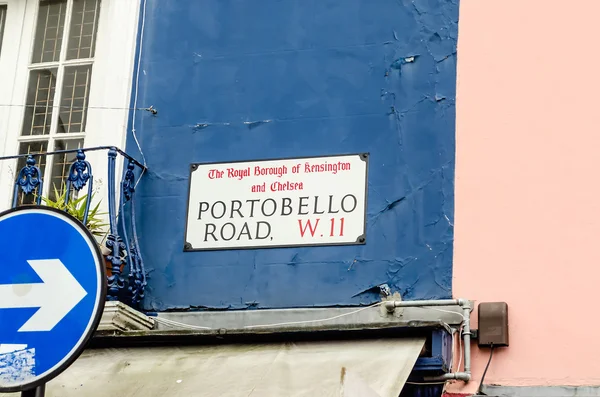 Portobello Road Sign in Notting Hill, London — Stock Photo, Image