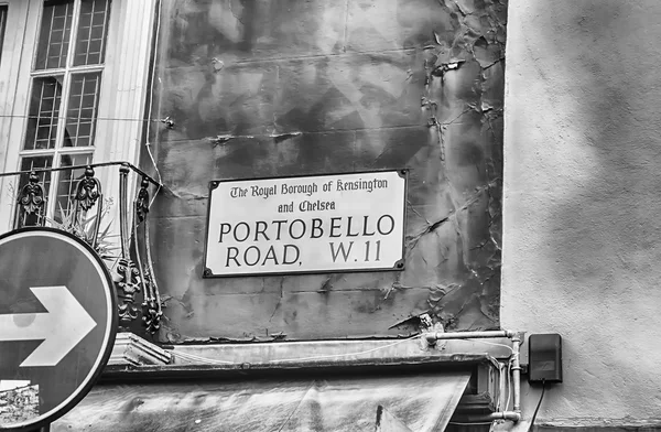 Portobello Road Sign in Notting Hill, London — Stock Photo, Image