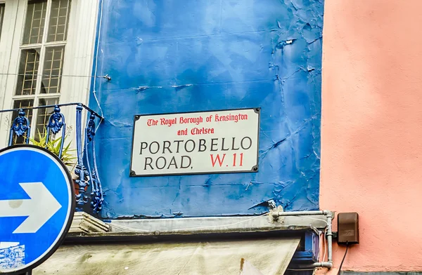Portobello Road Sign in Notting Hill, London — Stock Photo, Image