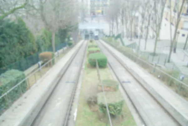 Defocused background of Montmartre Funicular in Paris. — Stock Photo, Image