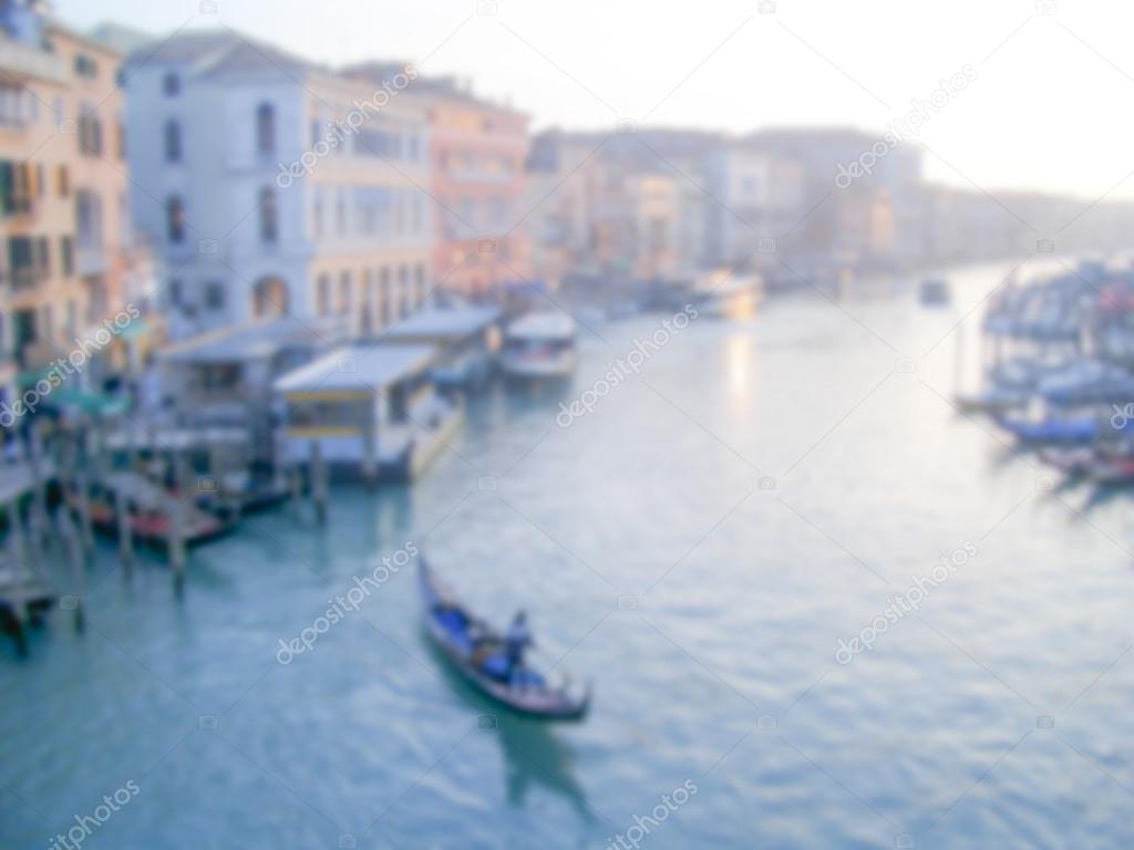 Defocused Background of The Grand Canal in Venice. Intentionally blurred