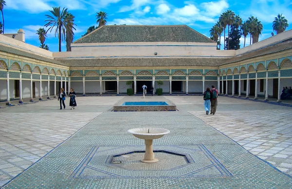 Back courtyard of the Bahia Palace, Marrakech — Stock Photo, Image