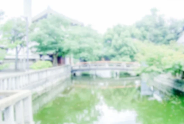 Fondo desenfocado de un antiguo templo en Japón — Foto de Stock