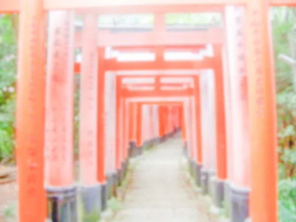 Defokussierter Hintergrund des fushimi-inari Tempels, Kyoto — Stockfoto