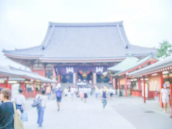 Defocused Background with Buddhist Temple in Tokyo, Japan. — Stock Photo, Image