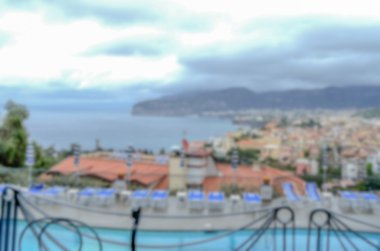 Sorrento, İtalya'nın hava manzaralı ufuk arka plan