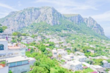 Capri Adası, İtalya ile ufuk arka plan