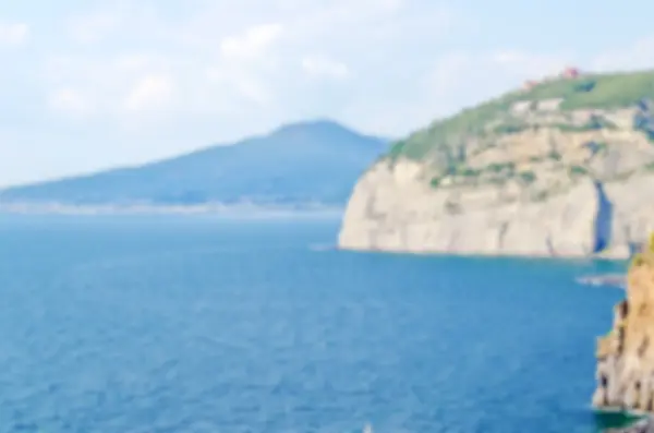 Defocused background of the Bay of Naples and the Vesuvius — Stock Photo, Image