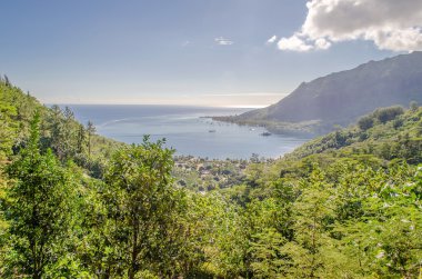 Moorea, Fransız Polinezyası Blue tropikal Lagoon