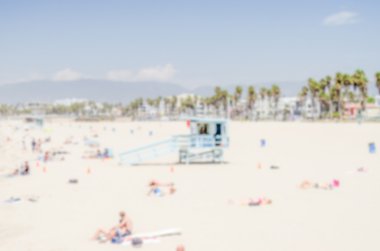 Defocused background of Venice Beach in California, USA