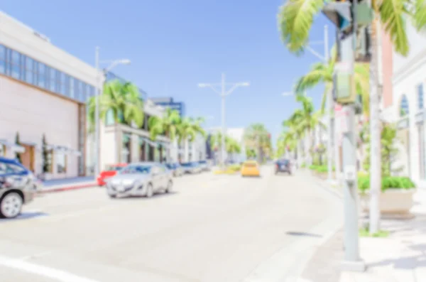 Defocused background of Rodeo Drive shopping district in Beverly — Stock Photo, Image