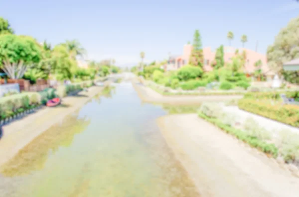 Defocused background of canals area in Venice, California — 图库照片