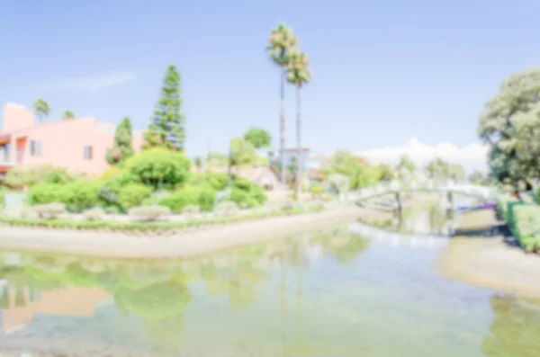 Defocused background of canals area in Venice, California — 图库照片