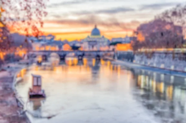 Defocused background of sunset in Rome — Stok fotoğraf