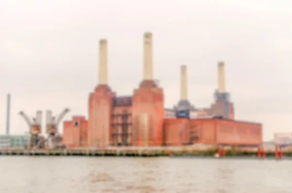 Fondo desenfocado de la central eléctrica Battersea en Londres —  Fotos de Stock