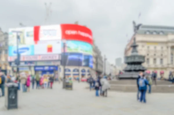 Fundo desfocado do Piccadilly Circus em Londres — Fotografia de Stock