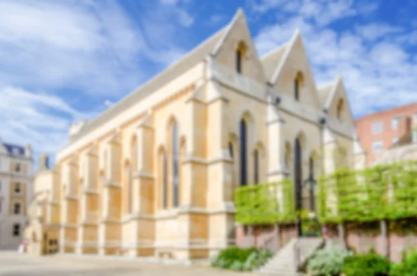 Defocused background of Temple Church in London, UK — Stock Photo, Image