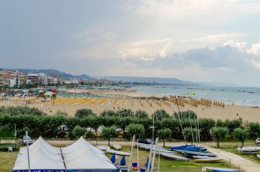 Waterfront Pescara İtalya Adriyatik Denizi üzerinde
