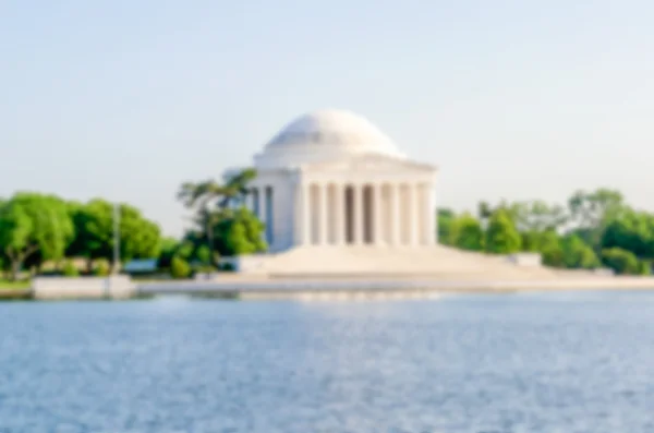 Rozostřeného pozadí Jefferson památník ve Washingtonu Dc, Usa — Stock fotografie