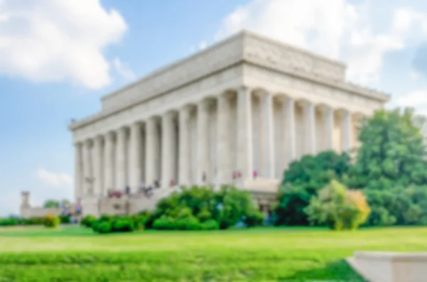 Fundo desfocado do Lincoln Memorial em Washington DC, EUA — Fotografia de Stock