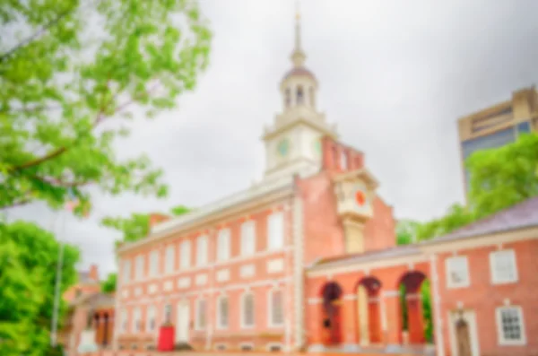 Fond déconcentré de Independence Hall à Philadelphie, États-Unis — Photo