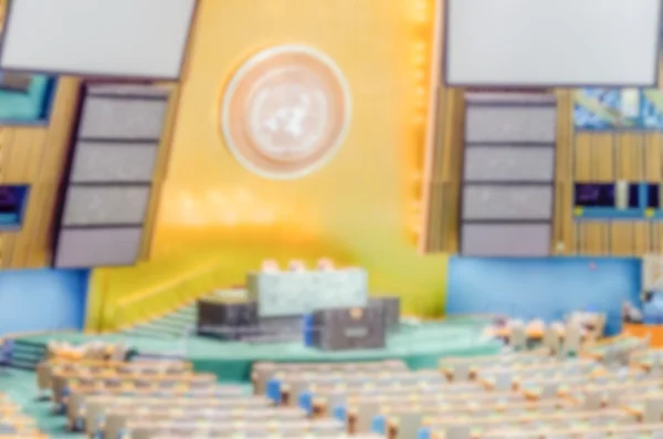 Antecedentes desenfocados del Salón de la Asamblea General, Naciones Unidas —  Fotos de Stock