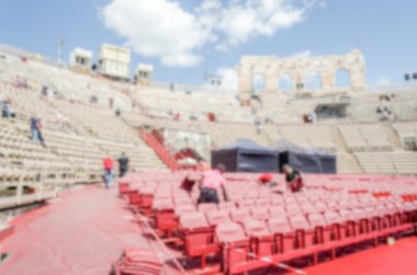 Verona Arena, İtalya'nın ufuk arka plan