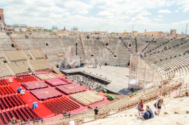 Verona Arena, İtalya'nın ufuk arka plan