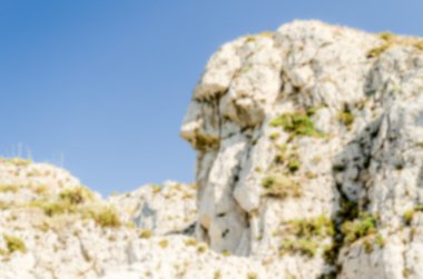 Milazzo, İtalya antropomorfik rock ile ufuk arka plan