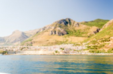 Bir Castellammare del Golfo, Sicilya ufuk arka plan