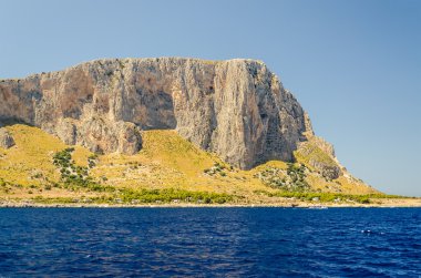 San Vito Lo Capo Beach denizden görünüm