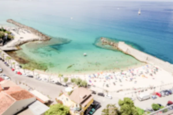 Fond déconcentré avec la plage de Pizzo, Calabre, Italie — Photo