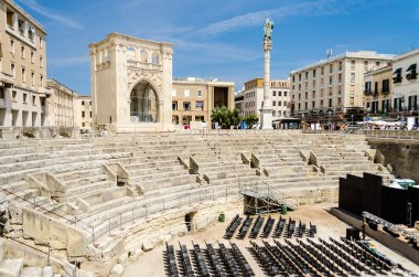 Roma amfi Sant'Oronzo Meydanı, Lecce, İtalya