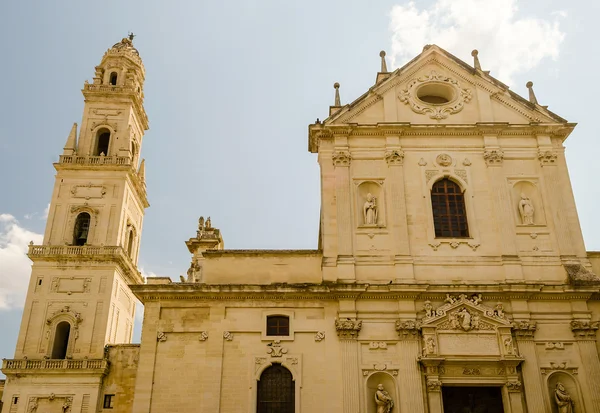 Cathedral of Lecce, masterpiece of baroque art in Salento, Italy — Stock Photo, Image