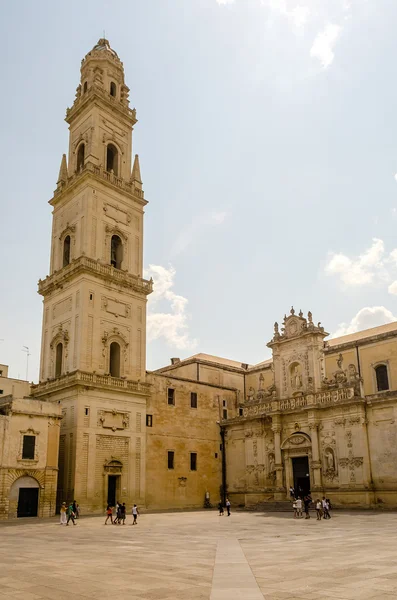 大教堂的莱切，Salento，意大利巴洛克艺术的杰作 — 图库照片