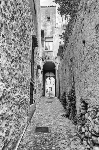 Ancient street in old town of Fiumefreddo Bruzio, a southern Italy village