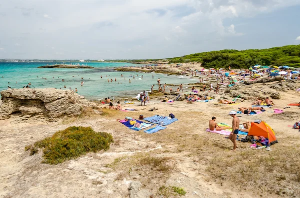 Gelibolu: Salento Punta della Suina'nın plaj. Apulia — Stok fotoğraf