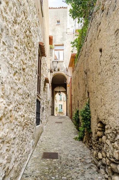 Ancient street in old town of a southern Italy village — Stock Photo, Image