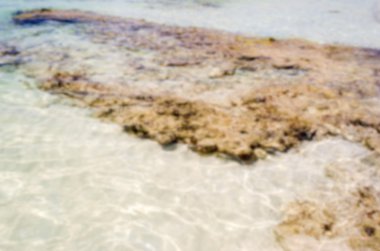 Ufuk arka plan beyaz kumlu plaj: Salento, İtalya